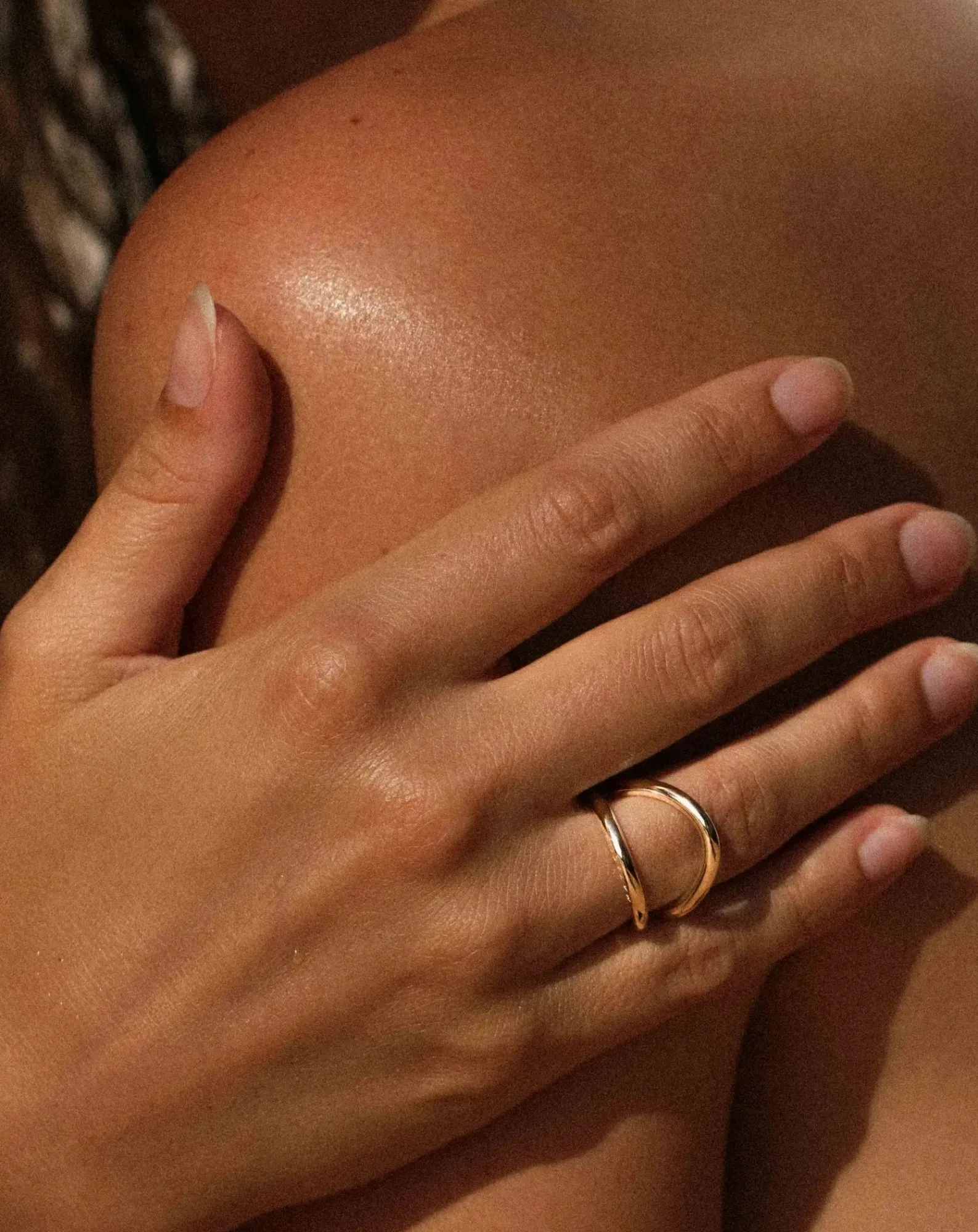 Mayrena Bagues-Gold-plated Echo ring Doré