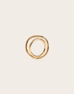 Mayrena Bagues-Gold-plated Shell ring Doré