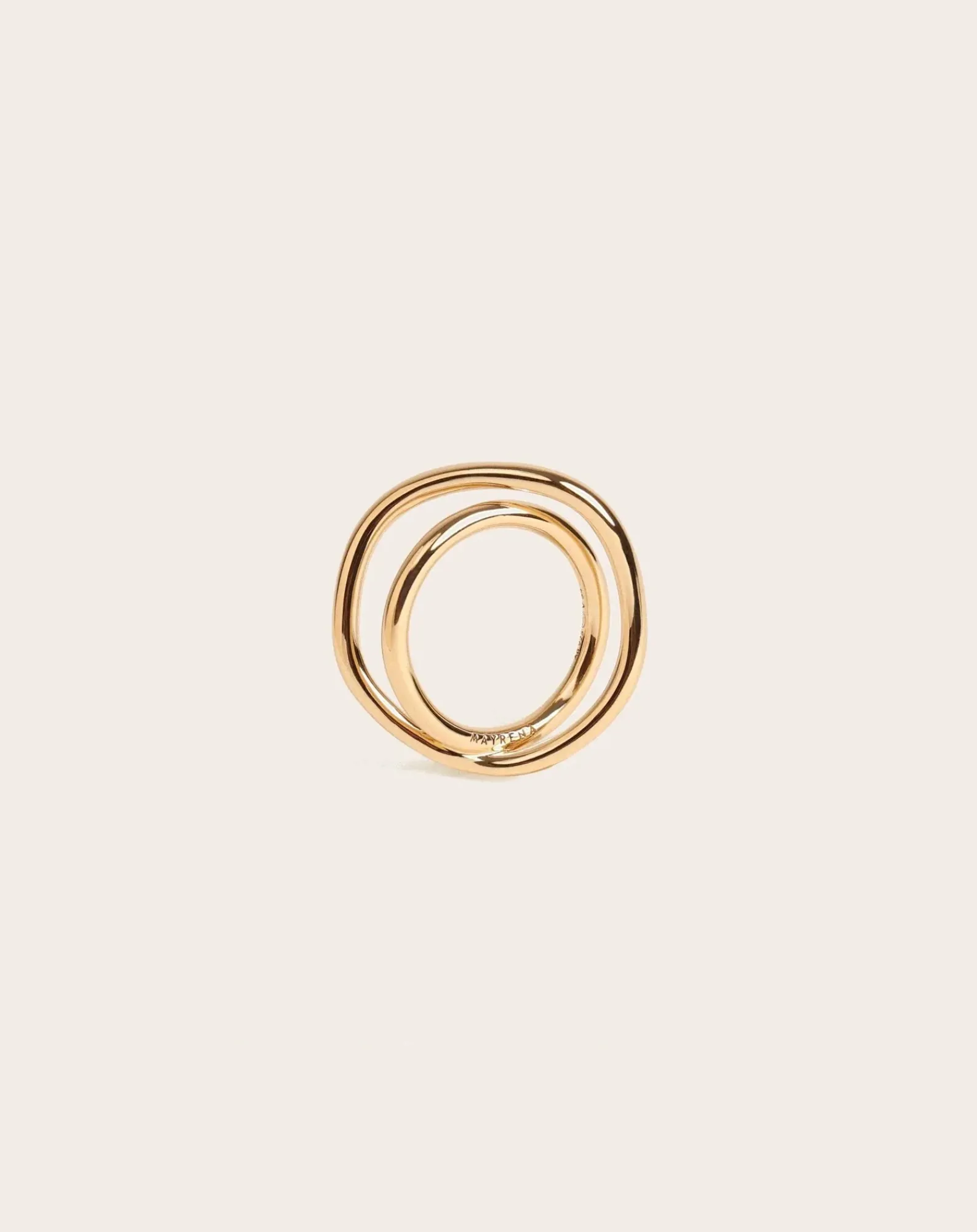 Mayrena Bagues-Gold-plated Shell ring Doré