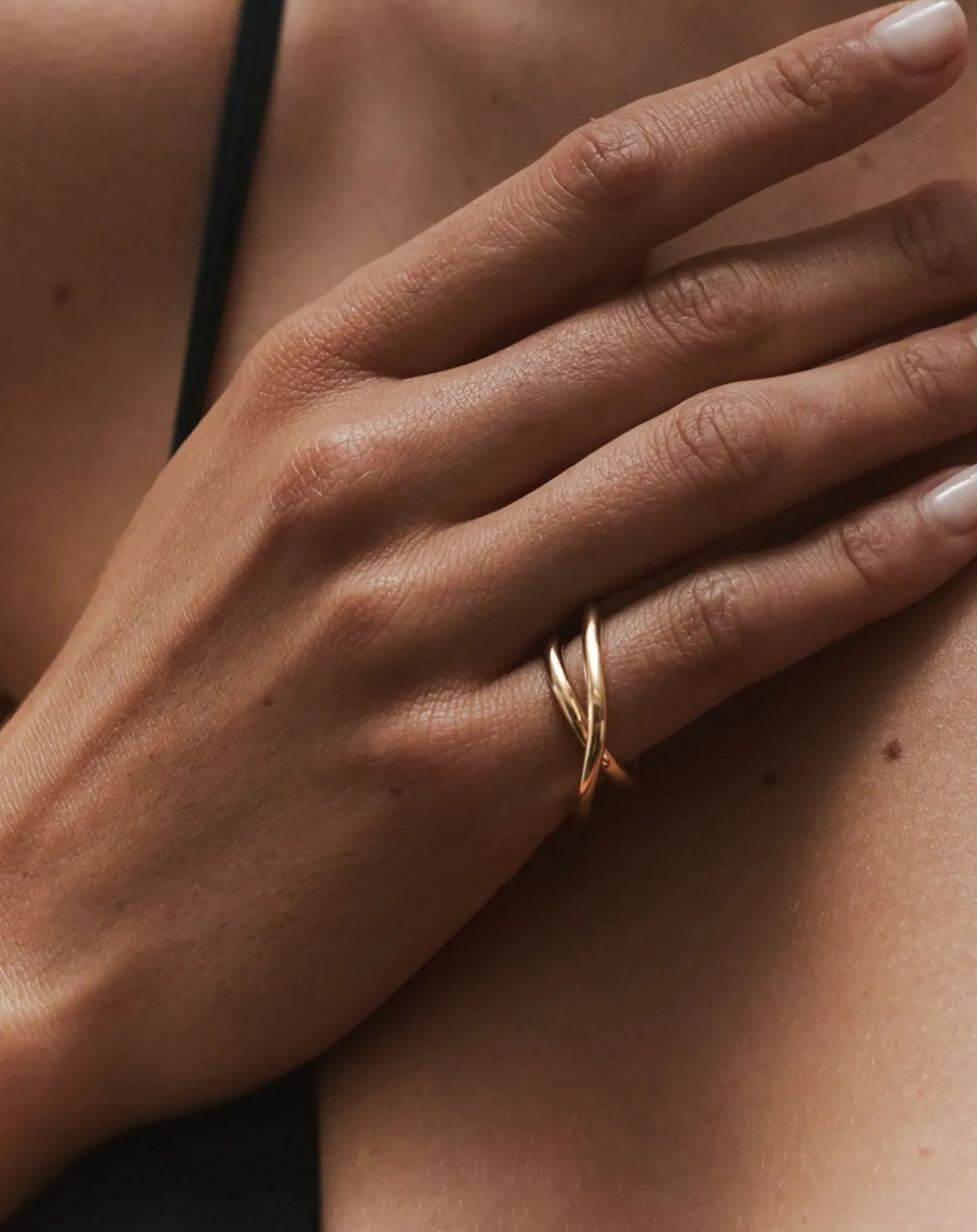 Mayrena Bagues-Gold-plated Shell ring Doré