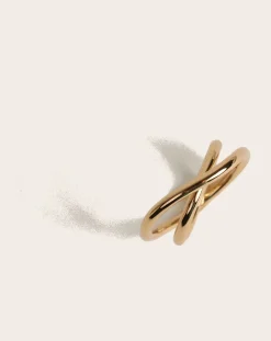 Mayrena Bagues-Gold-plated Shell ring Doré