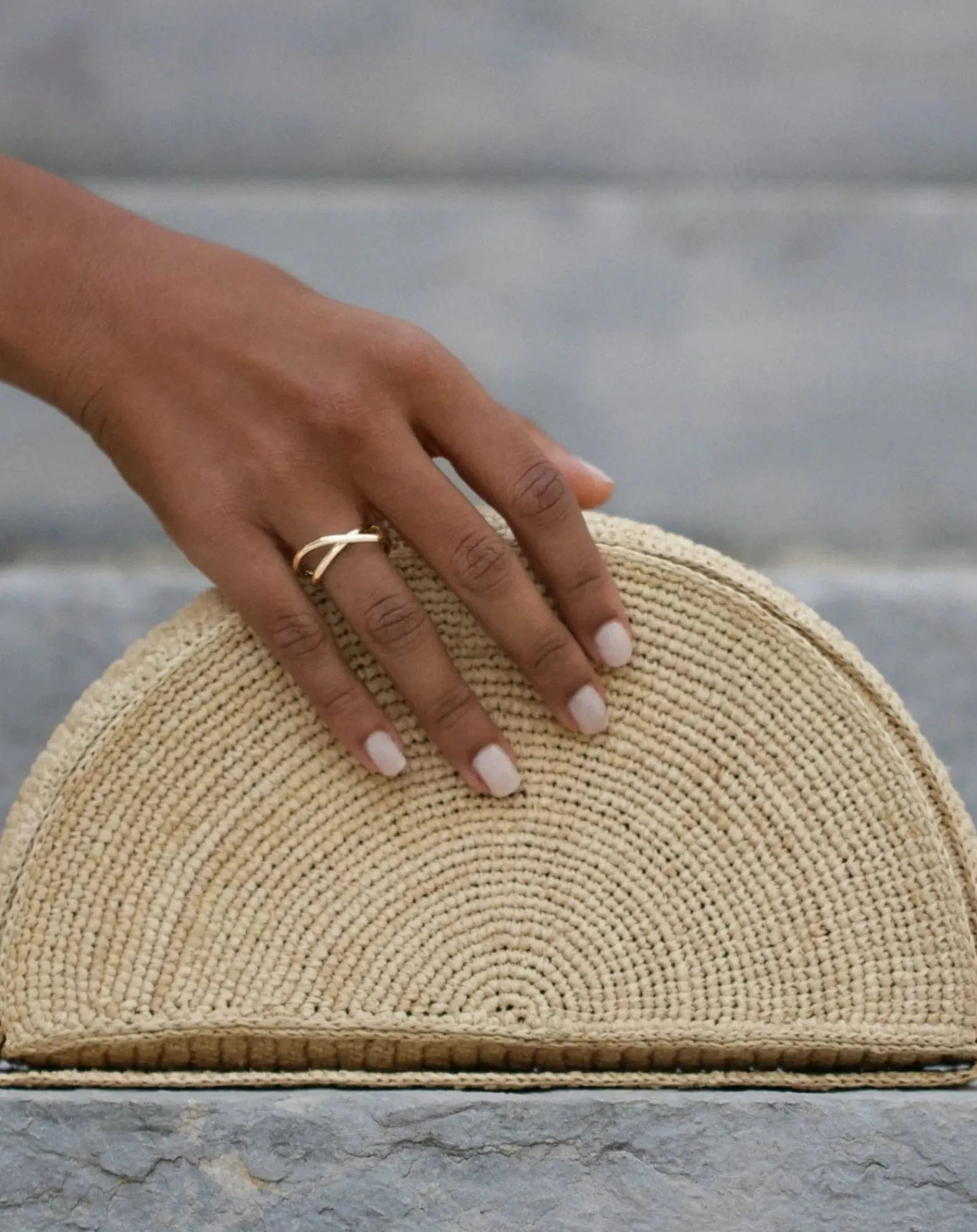 Mayrena Bagues-Gold-plated Shell ring Doré