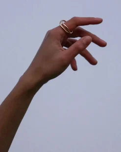 Mayrena Bagues-Gold-plated Shell ring Doré