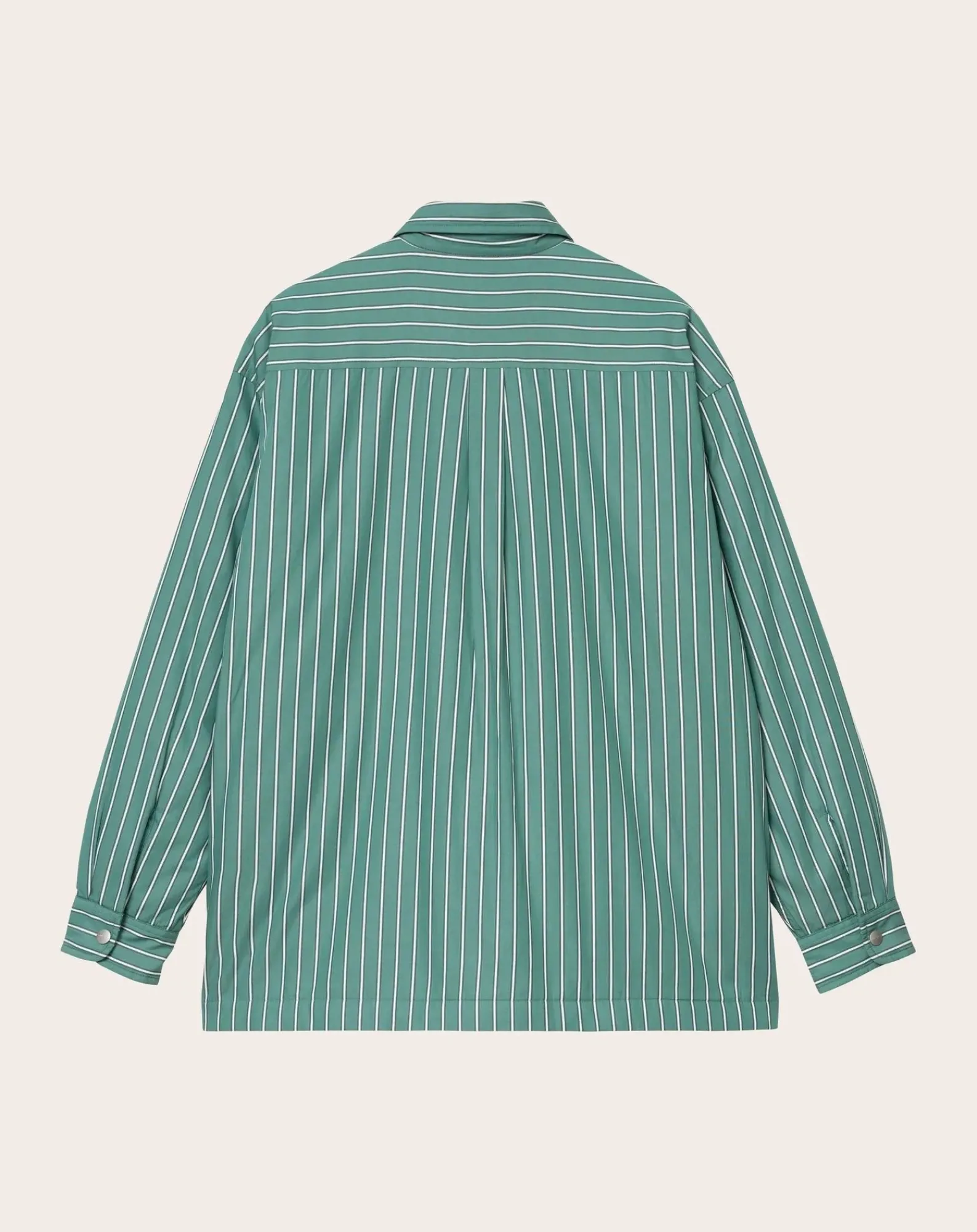 Carhartt WIP Chemises-Grimsby Stripe Cotton Poplin Overshirt Vert