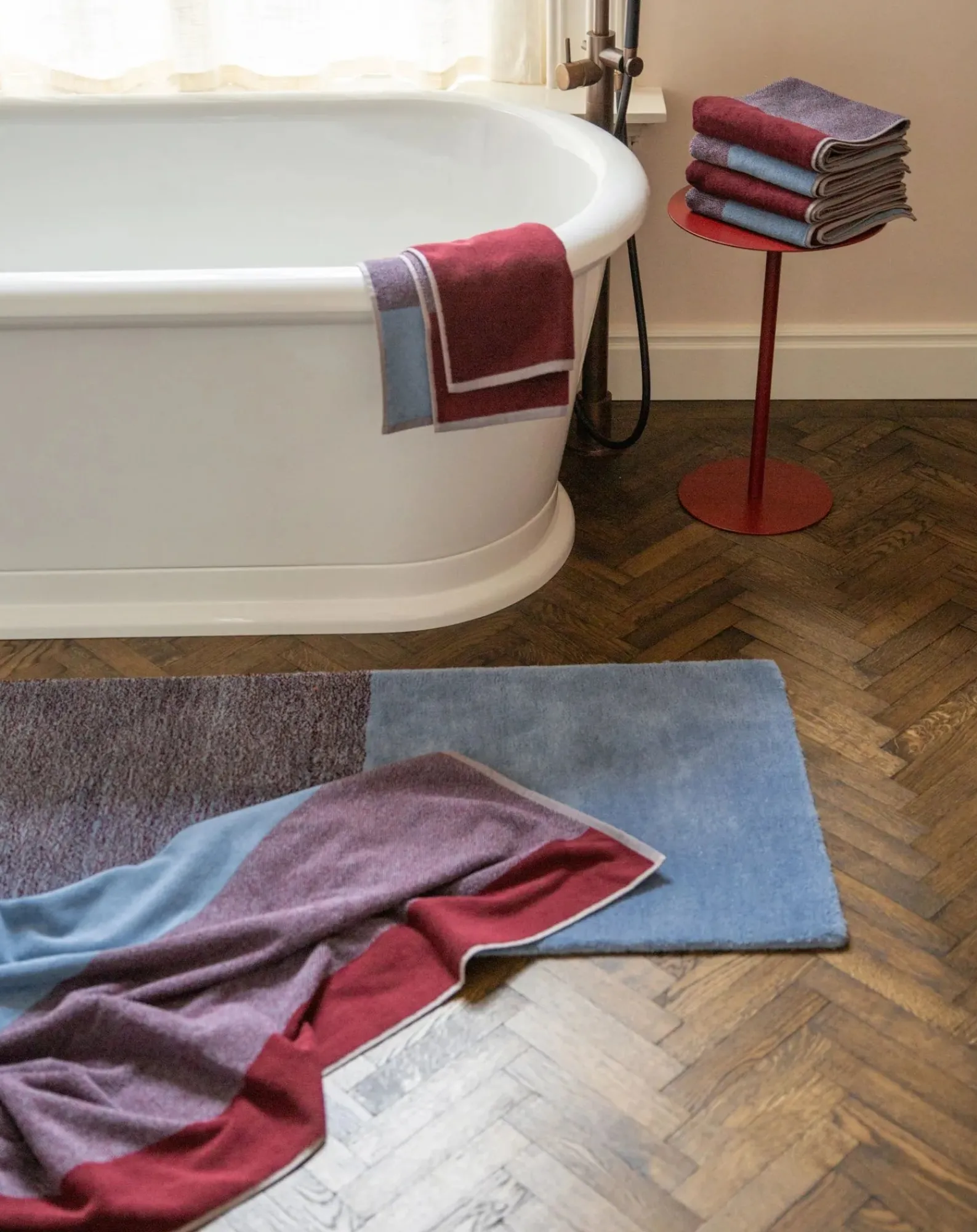 Suite 702 Linge De Bain-Guest towels, Lex Pott - Set of 2 Bordeaux