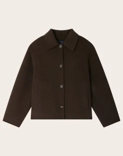 Soeur Vestes, Manteaux-Gyoda Wool Coat Brun kaki