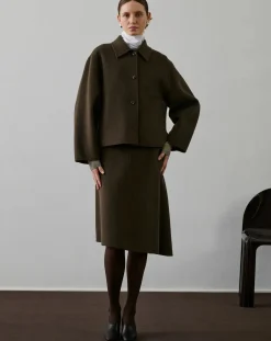 Soeur Vestes, Manteaux-Gyoda Wool Coat Brun kaki