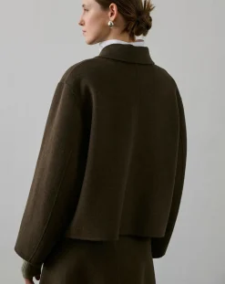 Soeur Vestes, Manteaux-Gyoda Wool Coat Brun kaki
