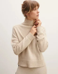 Bompard Pulls, Gilets-Hammer Neck Sweater Cashmere Avoine