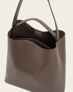 Aesther Ekme Sacs À Main-Handbag Grained leather bag Marron