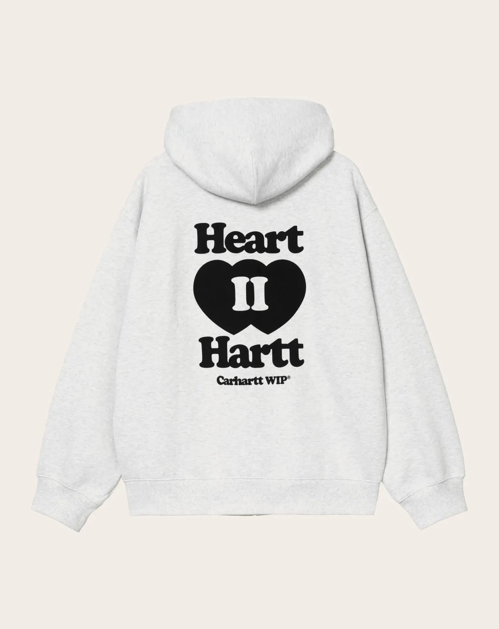 Carhartt WIP Sweats-Hartt Heart II Zip Hoodie Gris chiné clair