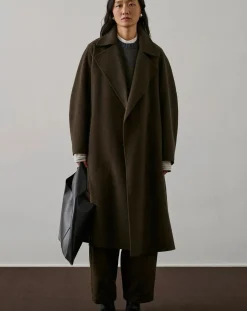 Soeur Vestes, Manteaux-Harvard Coat Wool Brun kaki