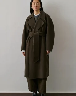 Soeur Vestes, Manteaux-Harvard Coat Wool Brun kaki