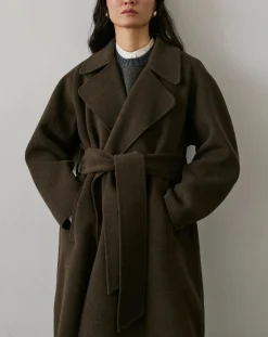 Soeur Vestes, Manteaux-Harvard Coat Wool Brun kaki