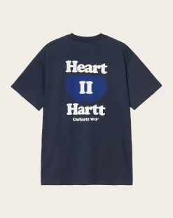 Carhartt WIP Tee-Shirts, Polos-Heart II Hartt organic cotton T-shirt Bleu foncé