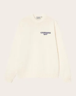 Carhartt WIP Pulls, Gilets-Helix Recycled Cotton Sweater Naturel