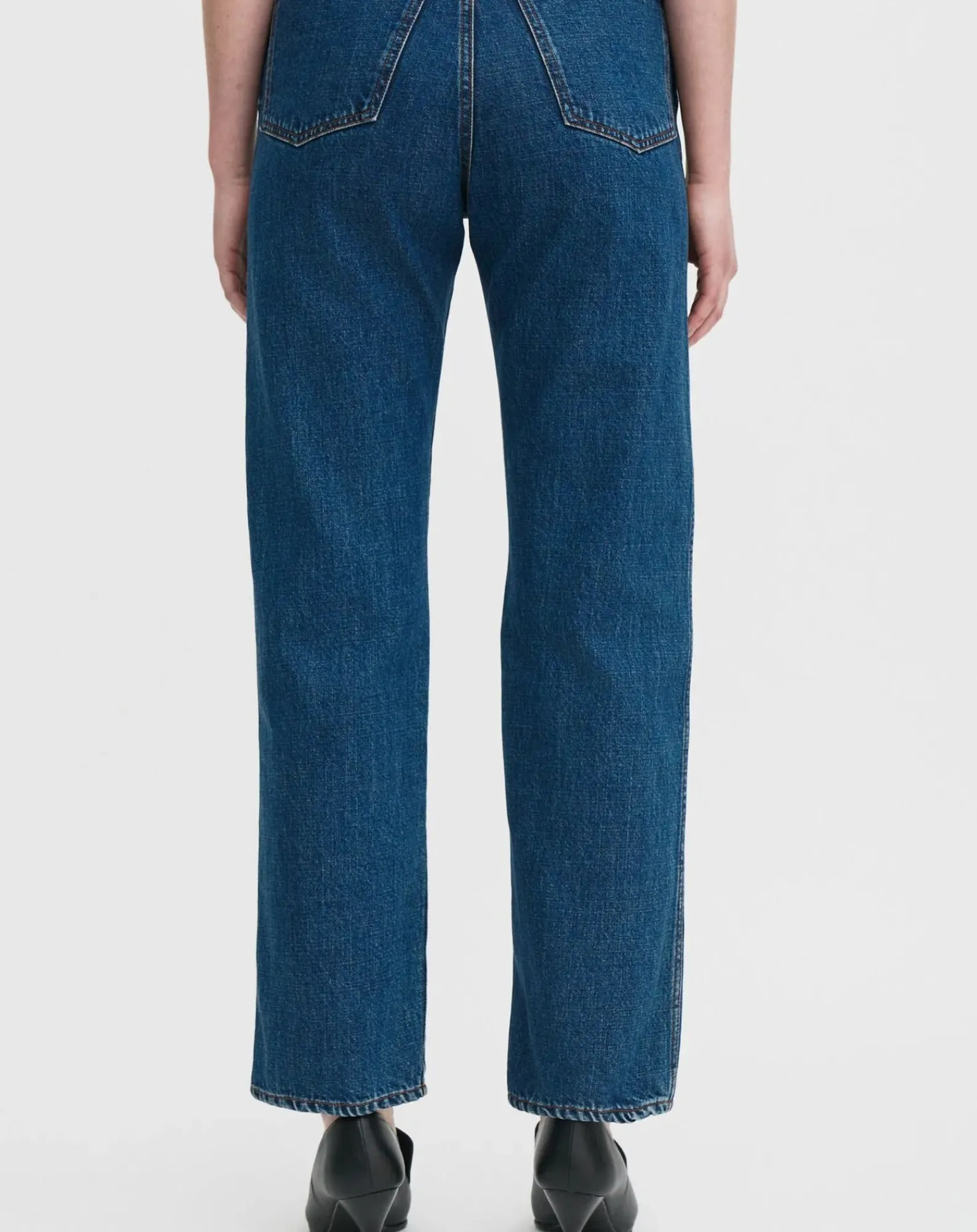 Filippa K Pantalons, Jeans-High Waisted Cropped Cotton Jeans Bleu Clair