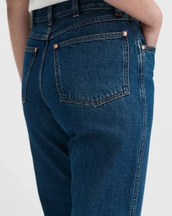 Filippa K Pantalons, Jeans-High Waisted Cropped Cotton Jeans Bleu Clair