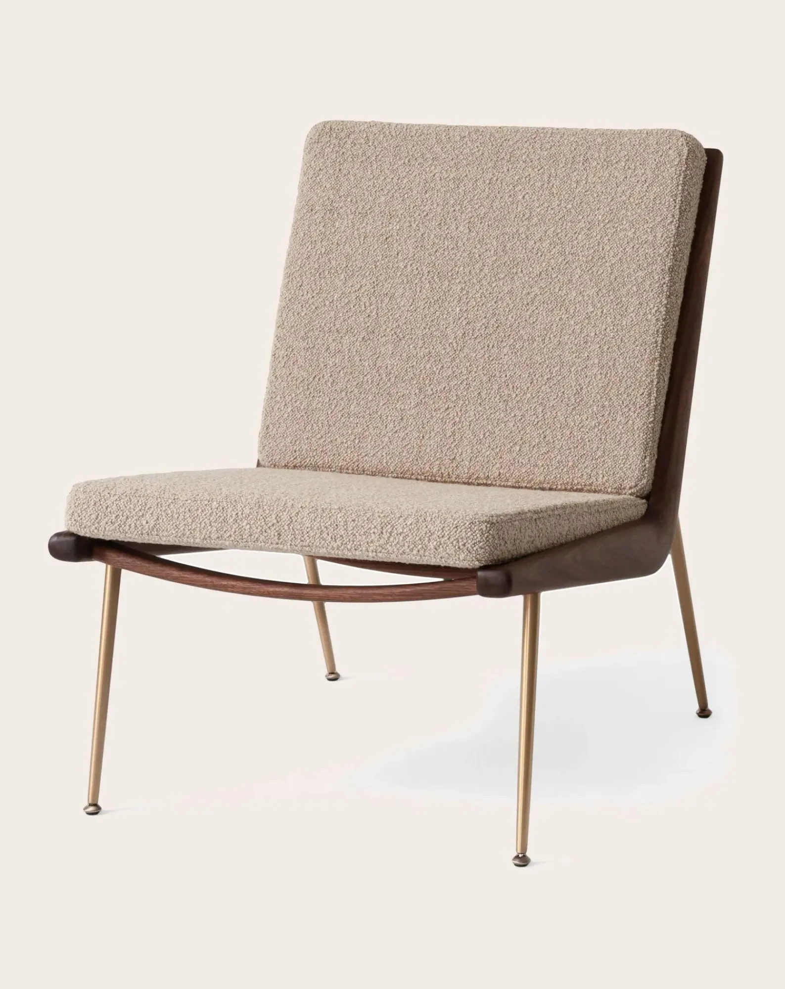 & Tradition Fauteuils, Canapés-HM1 Boomerang Lounge Chair, Walnut Wood Frame Noyer