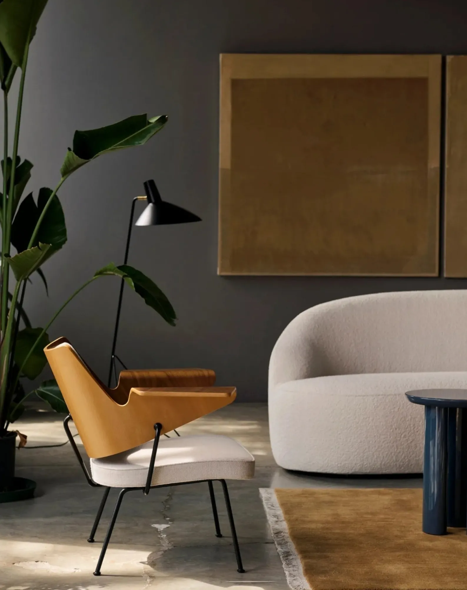 & Tradition Lampadaires-HM8 Tripod floor lamp, Hvidt & Mølgaard Noir