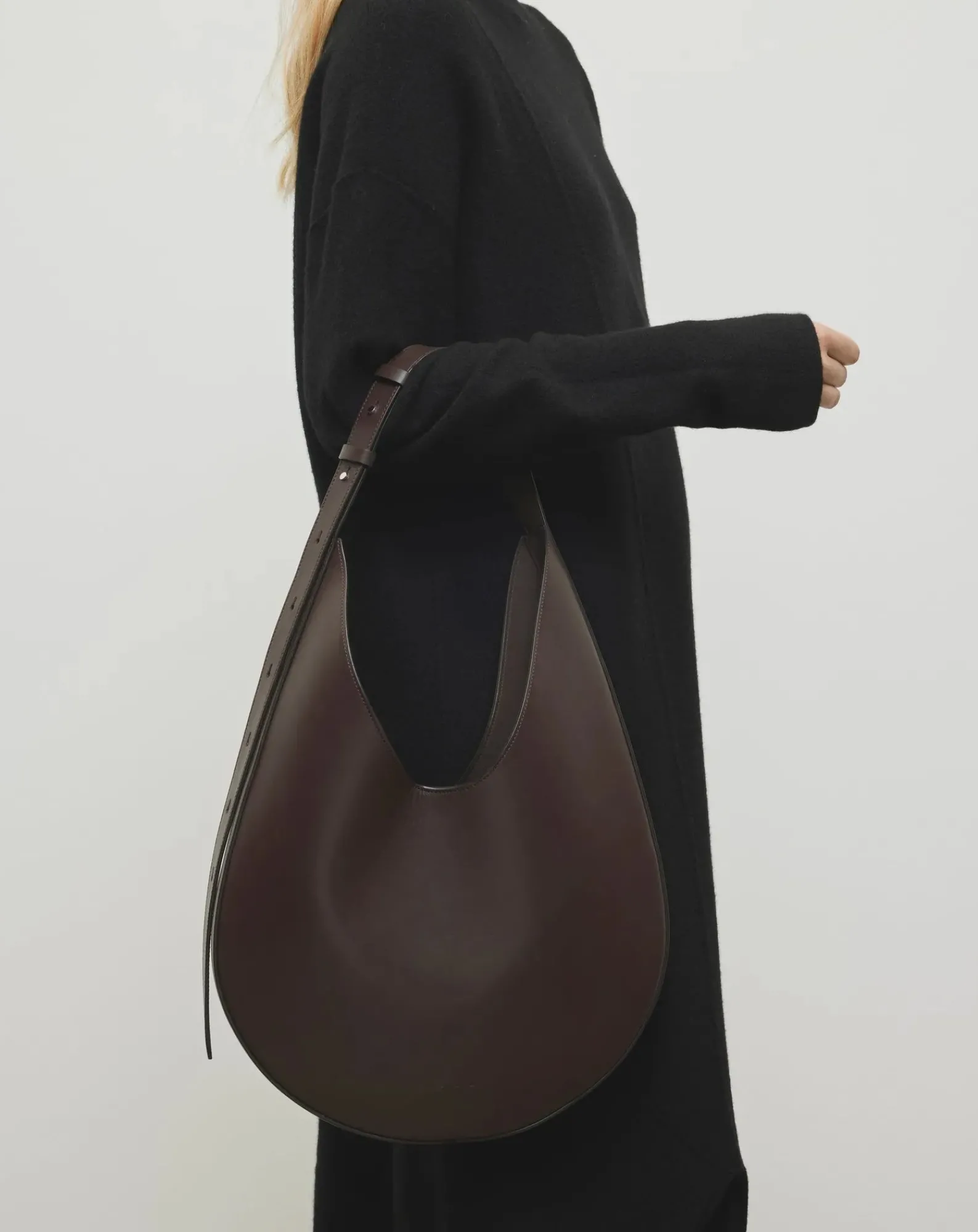 Aesther Ekme Sacs À Main-Hobo leather handbag Marron