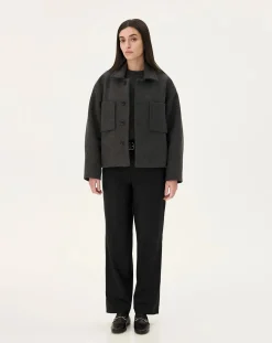Noyoco Vestes, Manteaux-Holar Wool Jacket Anthracite