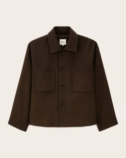 Noyoco Vestes, Manteaux-Holar Brown Wool Jacket Marron