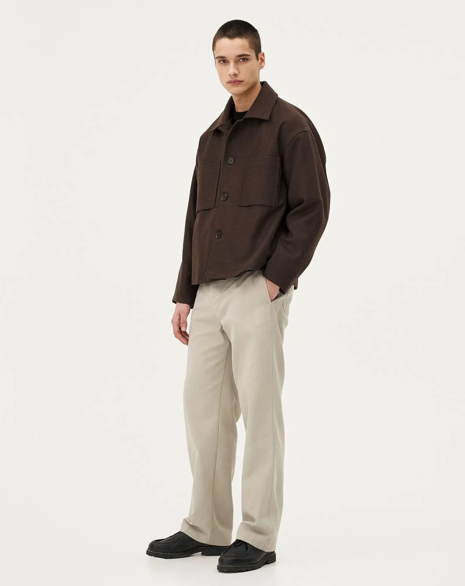 Noyoco Vestes, Manteaux-Holar Brown Wool Jacket Marron