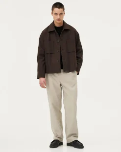 Noyoco Vestes, Manteaux-Holar Brown Wool Jacket Marron