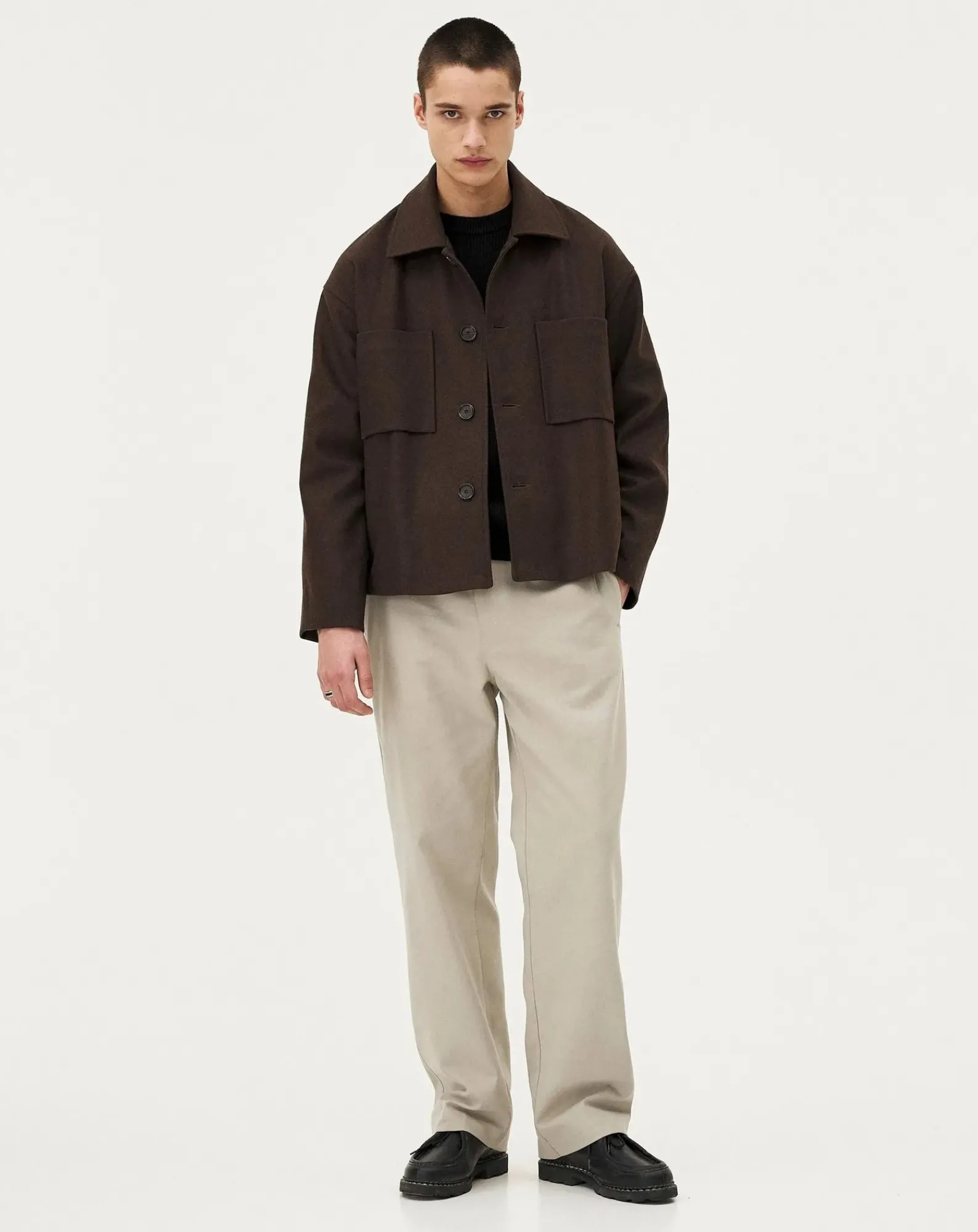 Noyoco Vestes, Manteaux-Holar Brown Wool Jacket Marron