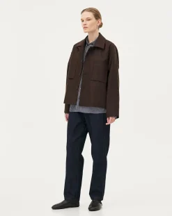 Noyoco Vestes, Manteaux-Holar Brown Wool Jacket Marron