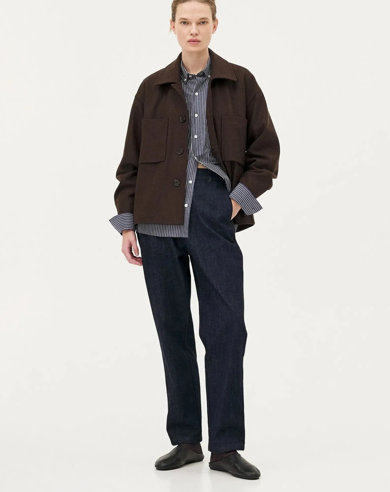 Noyoco Vestes, Manteaux-Holar Brown Wool Jacket Marron