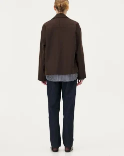 Noyoco Vestes, Manteaux-Holar Brown Wool Jacket Marron