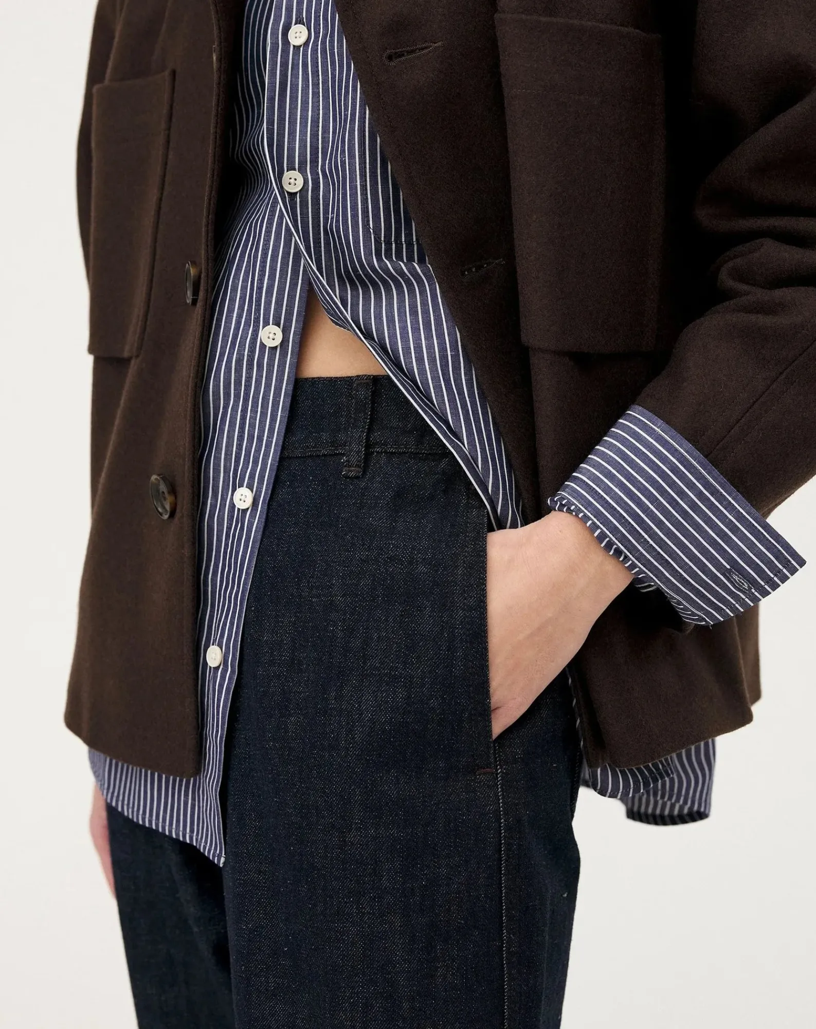Noyoco Vestes, Manteaux-Holar Brown Wool Jacket Marron
