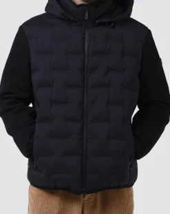 Peuterey Vestes, Manteaux-Holzer Sjn Bmat bi-material jacket Bleu foncé