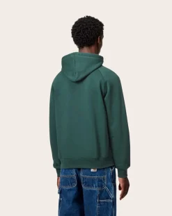 Carhartt WIP Sweats-Hoodie Chase Vert foncé