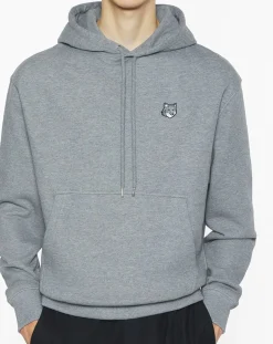 Maison Kitsuné Sweats-Hoodie Fox Head Comfort Cotton Gris