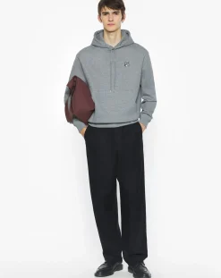 Maison Kitsuné Sweats-Hoodie Fox Head Comfort Cotton Gris