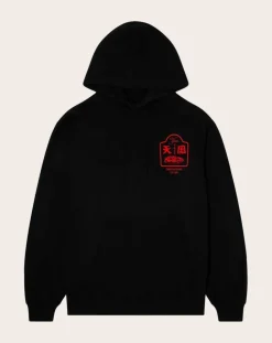 Edwin Sweats-Hoodie Tonkatsu Hoodie Sweat Cotton Noir