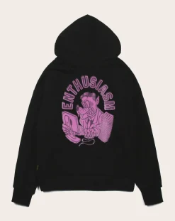 TEE LIBRARY Sweats-Hoodie Who I am-Enthusiasm cotton Noir