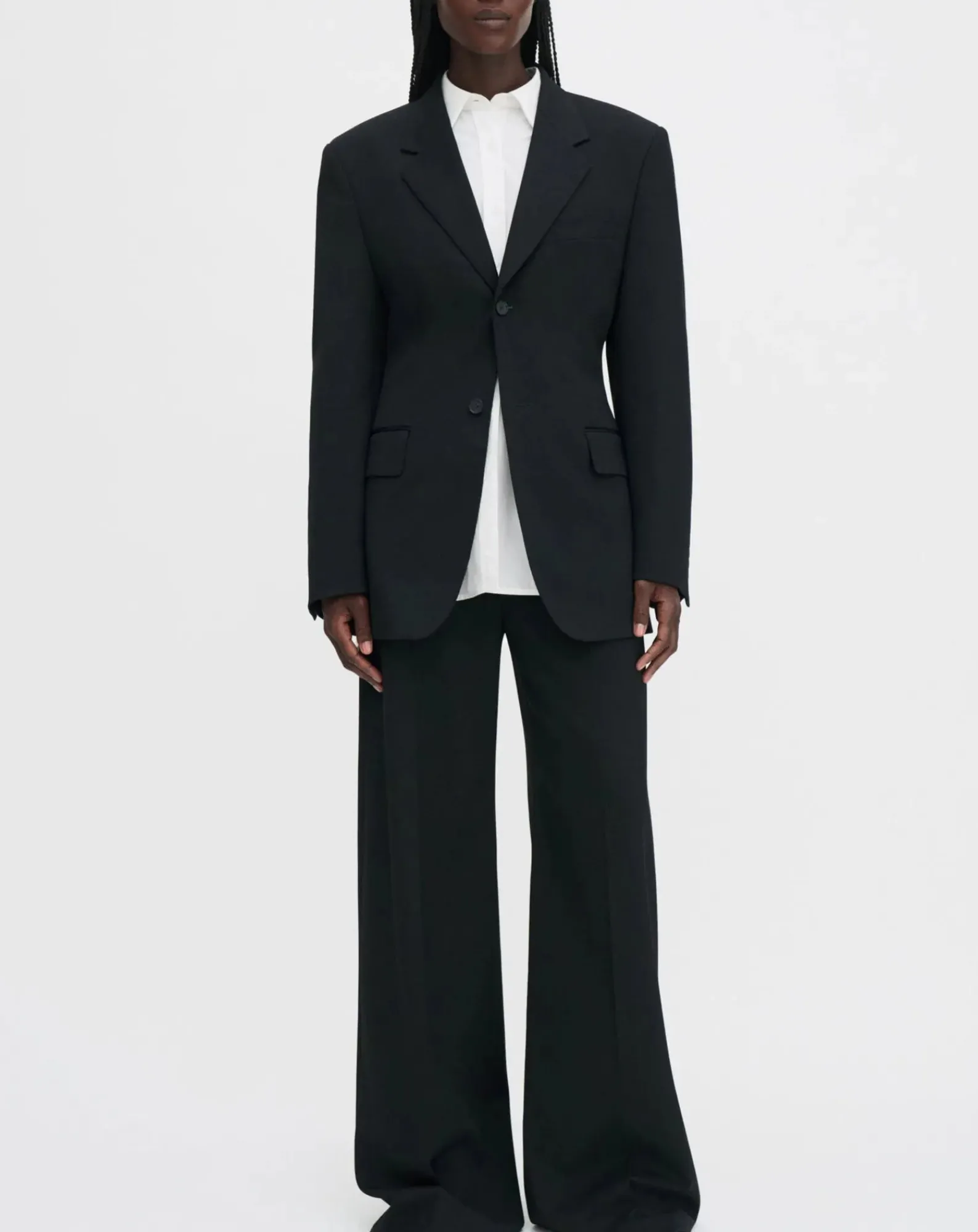 Filippa K Vestes, Manteaux-Hourglass single-breasted blazer in polyester Noir