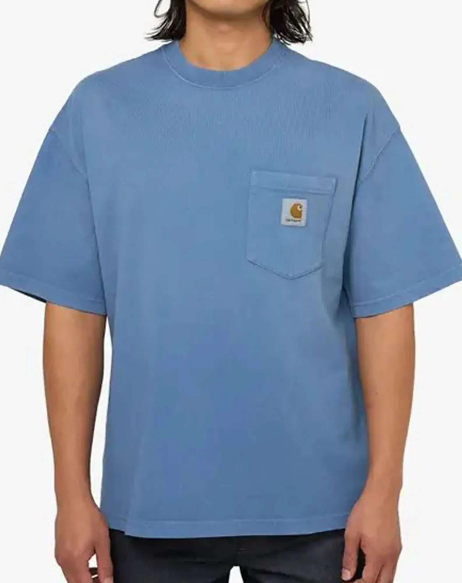 Carhartt WIP Tee-Shirts, Polos-Hudson T-shirt Bleu Acier