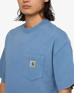 Carhartt WIP Tee-Shirts, Polos-Hudson T-shirt Bleu Acier