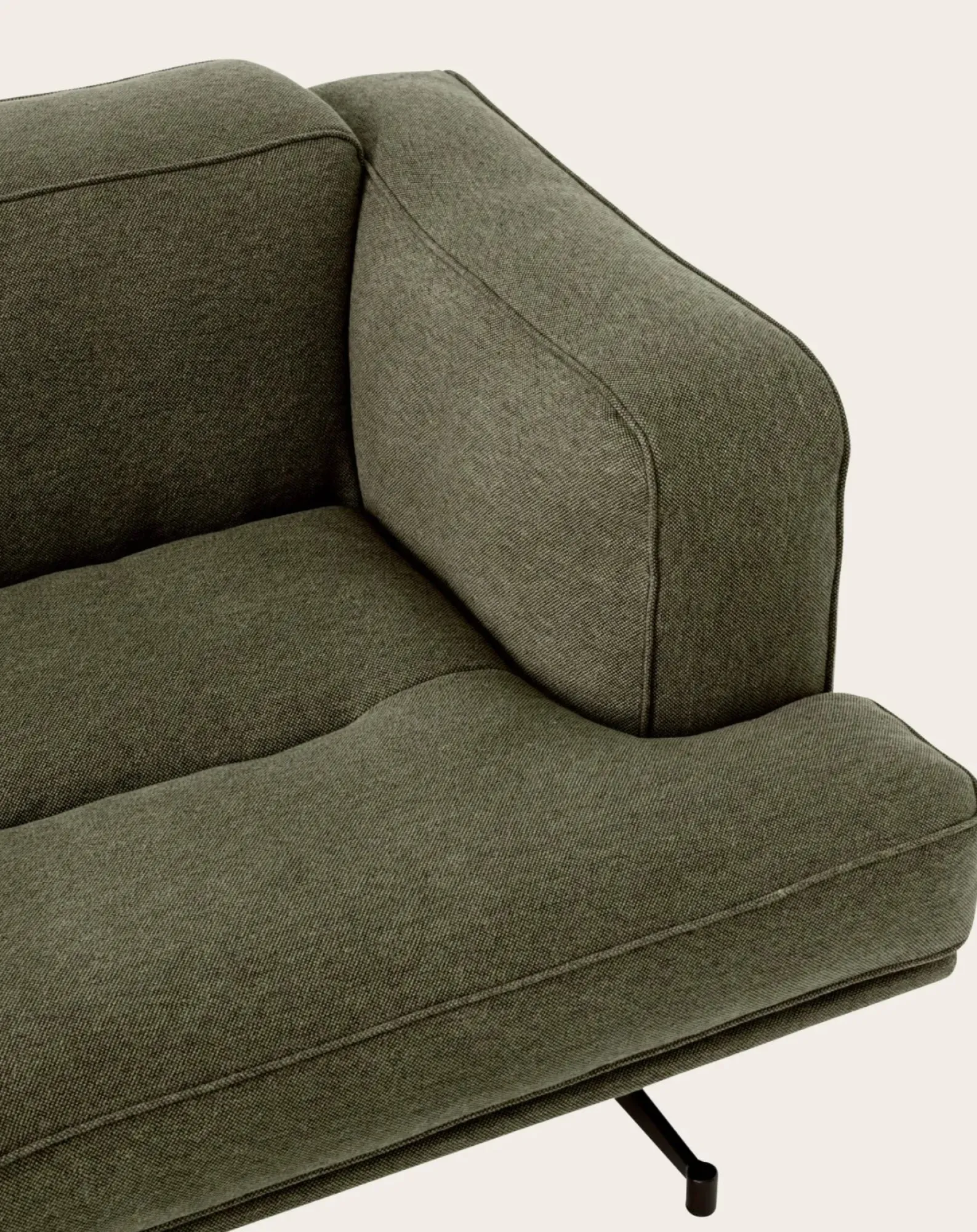& Tradition Fauteuils, Canapés-Inland AV22 2-Seater Sofa, Black Base Vert kaki