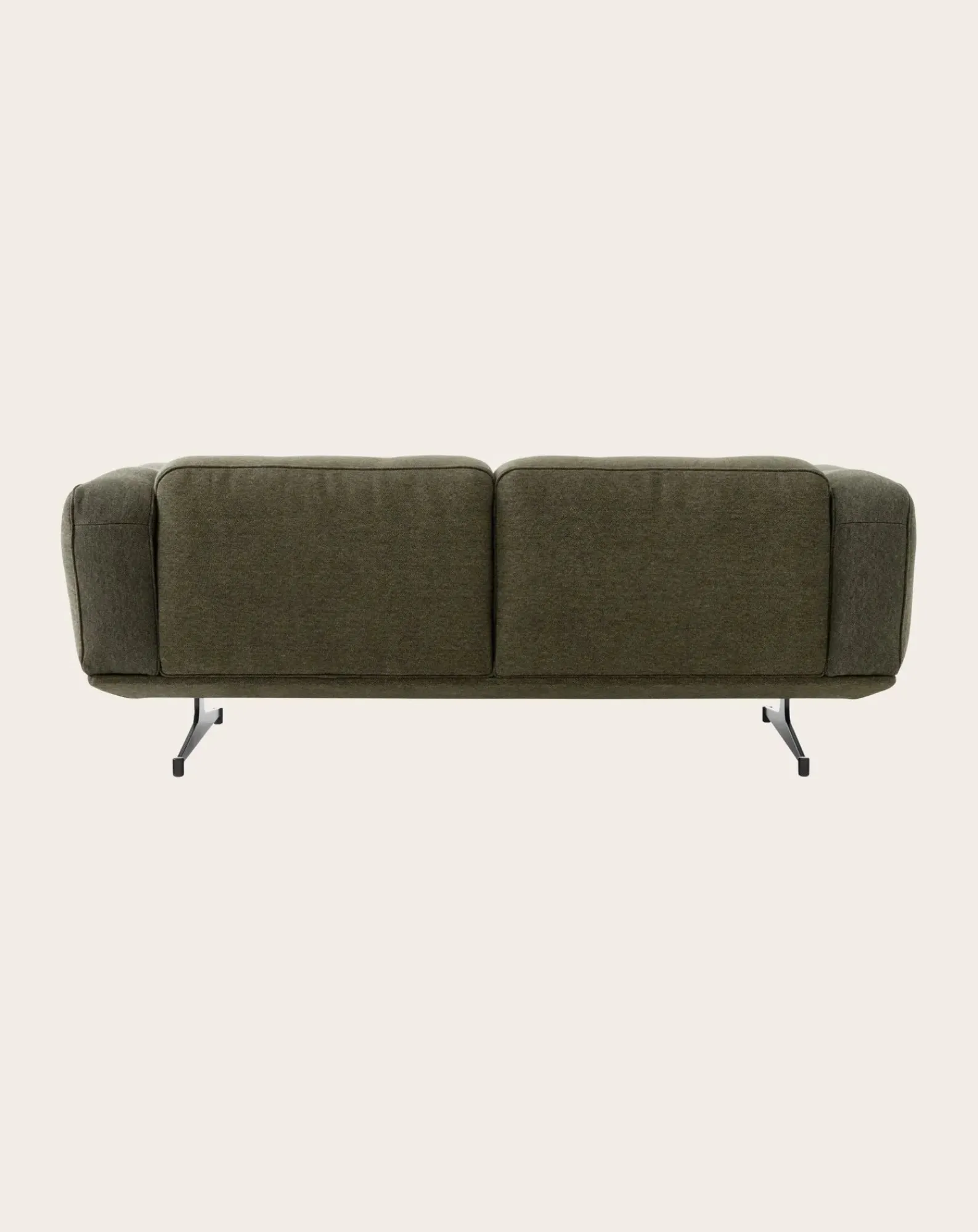 & Tradition Fauteuils, Canapés-Inland AV22 2-Seater Sofa, Black Base Vert kaki