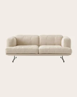 & Tradition Fauteuils, Canapés-Inland AV22 2-Seater Sofa, Black Base Beige