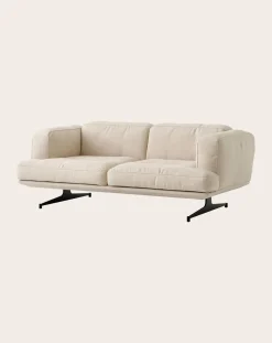& Tradition Fauteuils, Canapés-Inland AV22 2-Seater Sofa, Black Base Beige