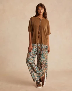Momoni Tee-Shirts, Tops-Iora Metallic T-shirt Tabac