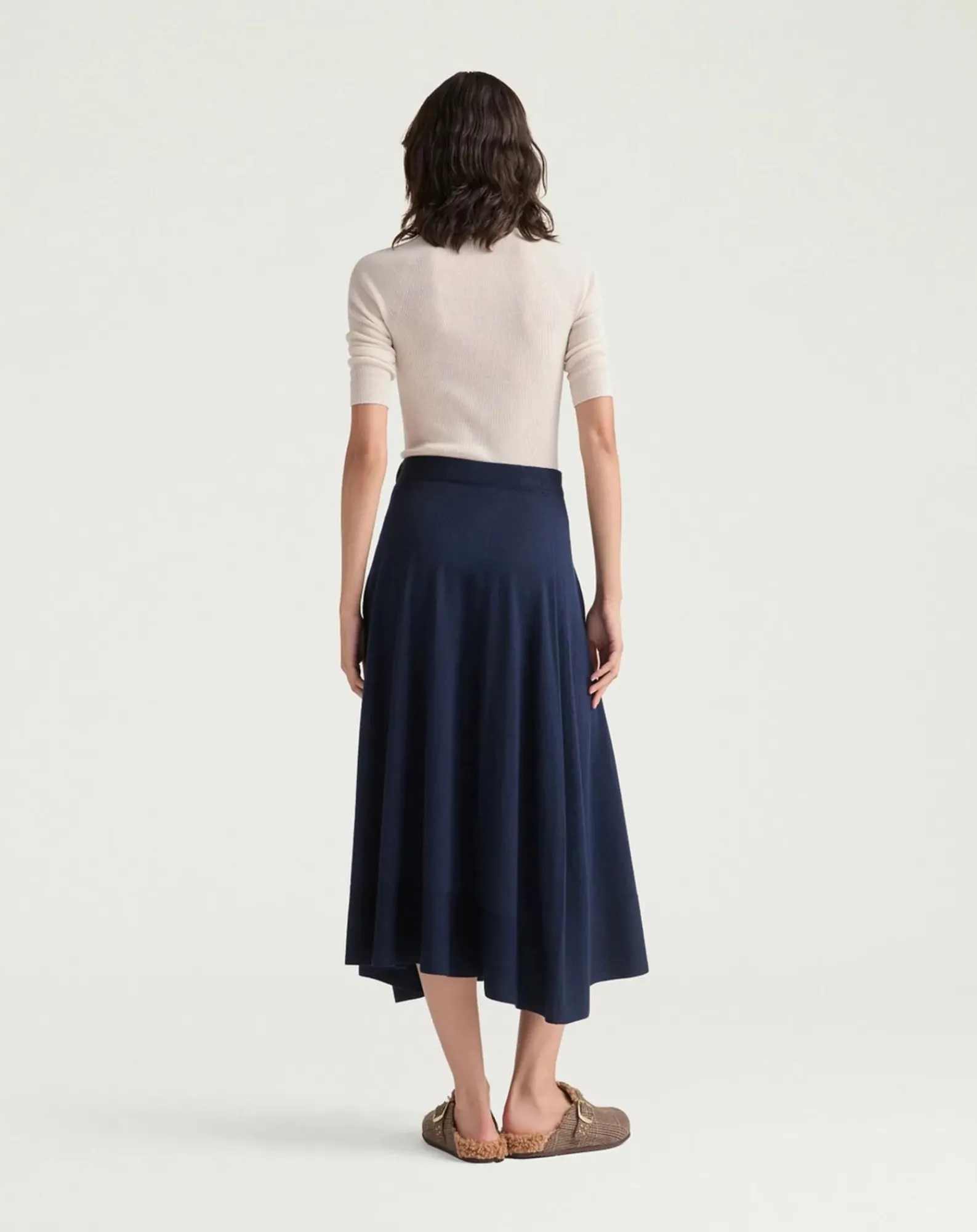 Momoni Robes, Jupes-Isla skirt Merino wool Bleu nuit