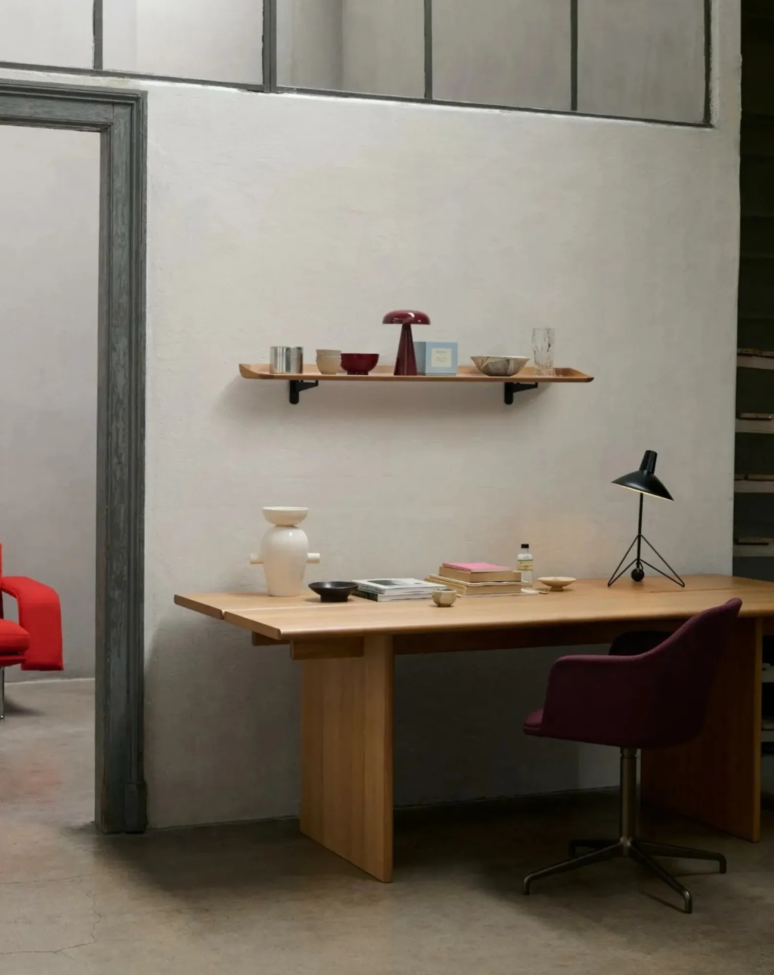 & Tradition Tables, Bureaux-Ita OS1 dining table Chêne clair